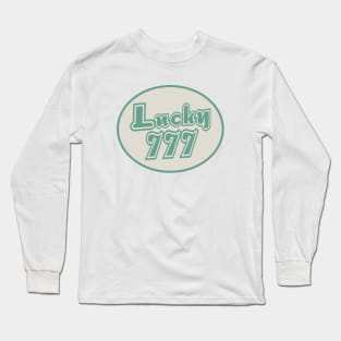 lucky number 777 - beige and green Long Sleeve T-Shirt